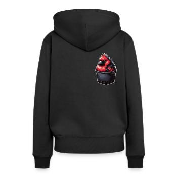 Cardinal Rouge Cardinal Oiseau Rouge Cardinal - Sweat à capuche Premium bio Femme - noir - Dos - Julia (174cm)