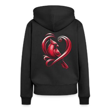 Cardinal Rouge Cardinal Oiseau Rouge Cardinal - Sweat à capuche Premium bio Femme - noir - Dos - Julia (174cm)