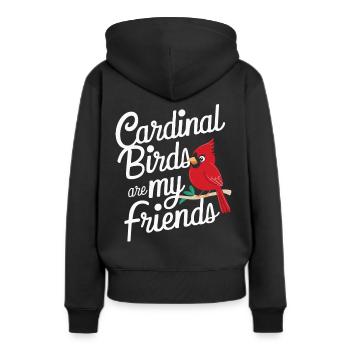 Cardinal Rouge Cardinal Oiseau Rouge Cardinal - Sweat à capuche Premium bio Femme - noir - Dos - Julia (174cm)