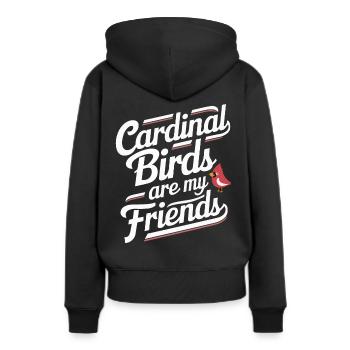 Cardinal Rouge Cardinal Vogel Rouge Cardinal - Sweat à capuche Premium bio Femme - noir - Dos - Julia (174cm)