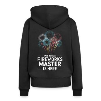 Pyrotechniker Feuerwerk Pyrotechnik - Frauen Premium Bio Hoodie - Schwarz - Hinten - Julia (174cm)