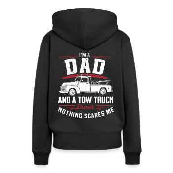 Abschleppwagen Truck Abschlepper - Frauen Premium Bio Hoodie - Schwarz - Hinten - Julia (174cm)