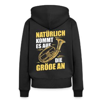 Cor Ténor Cor Ténor Cor Instrument - Sweat à capuche Premium bio Femme - noir - Dos - Julia (174cm)