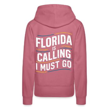 Florida, USA, America, Seed - Women’s Premium Organic Hoodie - mauve - Back - Isabella (175cm)