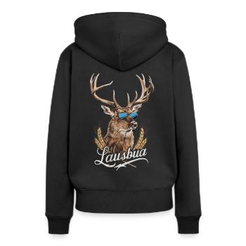 État libre de Bavière Bavarois - Sweat à capuche Premium bio Femme - noir - Dos - Julia (174cm)