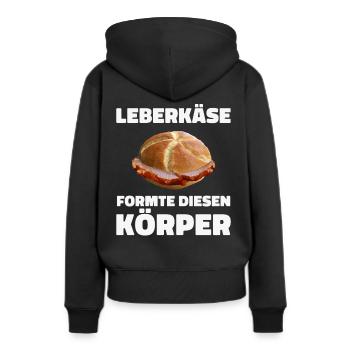 Leberkäs Bayern Leberkas Semmel Fleischkäse - Sweat à capuche Premium bio Femme - noir - Dos - Julia (174cm)