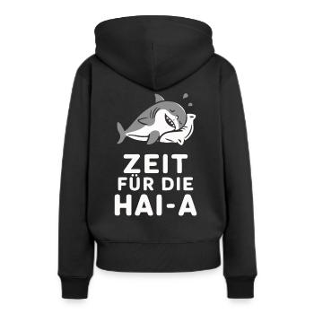 Requin Requin Requins Requin - Sweat à capuche Premium bio Femme - noir - Dos - Julia (174cm)