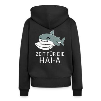 Requin Requin Requins Requin - Sweat à capuche Premium bio Femme - noir - Dos - Julia (174cm)