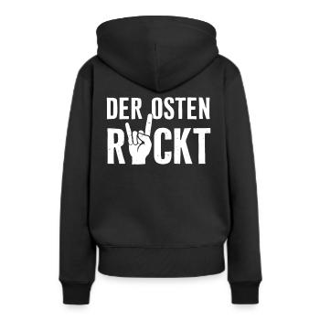 Allemagne de l’Est Est Est RDA Home Bloc de l’Est - Sweat à capuche Premium bio Femme - noir - Dos - Julia (174cm)