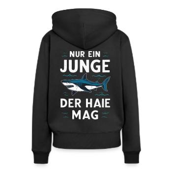 Requin Requin Requins Requin - Sweat à capuche Premium bio Femme - noir - Dos - Julia (174cm)