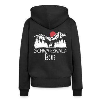Forêt-Noire Forêt-Noire du Bade-Wurtemberg - Sweat à capuche Premium bio Femme - noir - Dos - Julia (174cm)