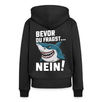 Requin Requin Requins Requin - Sweat à capuche Premium bio Femme - noir - Dos - Julia (174cm)