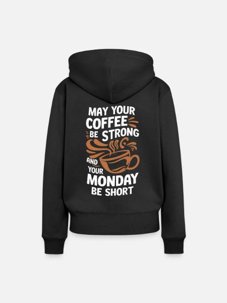 Kaffee Kaffees Trinker - Frauen Premium Bio Hoodie - Schwarz