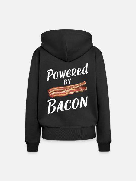 Bacon Frühstück Speck - Frauen Premium Bio Hoodie - Schwarz