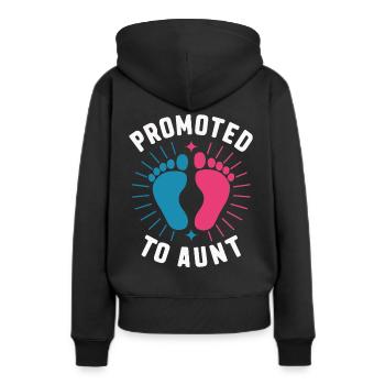 Tante Famille Tantes - Sweat à capuche Premium bio Femme - noir - Dos - Julia (174cm)