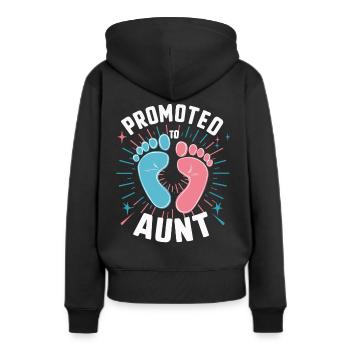 Tante Famille Tantes - Sweat à capuche Premium bio Femme - noir - Dos - Julia (174cm)