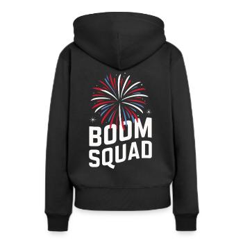 Pyrotechniker Feuerwerk Pyrotechnik - Frauen Premium Bio Hoodie - Schwarz - Hinten - Julia (174cm)