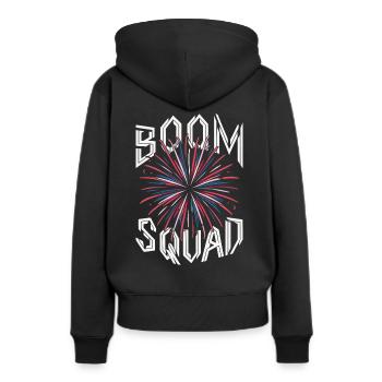 Pyrotechnie Feux d’artifice Pyrotechnie - Sweat à capuche Premium bio Femme - noir - Dos - Julia (174cm)