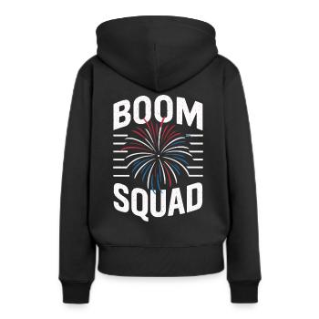 Pyrotechnie Feux d’artifice Pyrotechnie - Sweat à capuche Premium bio Femme - noir - Dos - Julia (174cm)