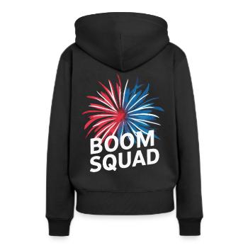 Pyrotechnie Feux d’artifice Pyrotechnie - Sweat à capuche Premium bio Femme - noir - Dos - Julia (174cm)