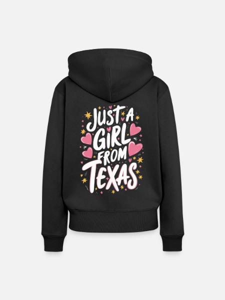 Texas State Texaner Texas - Frauen Premium Bio Hoodie - Schwarz