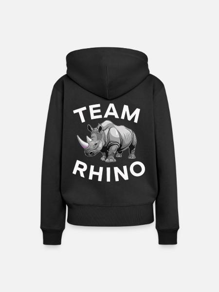 Nashorn Rhinozeros - Frauen Premium Bio Hoodie - Schwarz