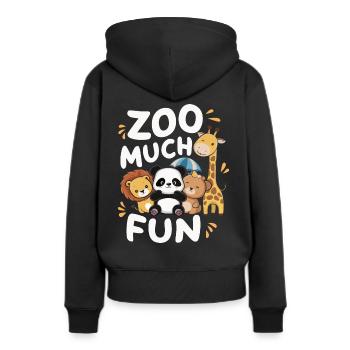 Animaux du zoo Gardien de zoo - Sweat à capuche Premium bio Femme - noir - Dos - Julia (174cm)