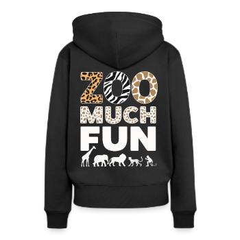 Animaux du zoo Gardien de zoo - Sweat à capuche Premium bio Femme - noir - Dos - Julia (174cm)