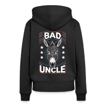 Oncle Fmilie Grand-oncle Oncle - Sweat à capuche Premium bio Femme - noir - Dos - Julia (174cm)