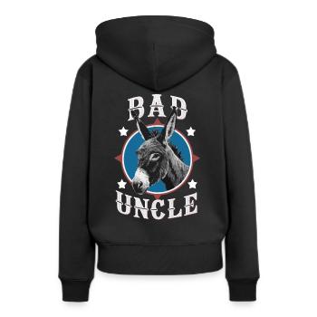 Oncle Fmilie Grand-oncle Oncle - Sweat à capuche Premium bio Femme - noir - Dos - Julia (174cm)