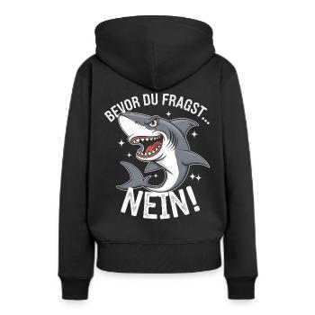 Requin Requin Requins Requin - Sweat à capuche Premium bio Femme - noir - Dos - Julia (174cm)