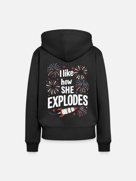Pyrotechniker Feuerwerk Pyrotechnik - Frauen Premium Bio Hoodie - Schwarz