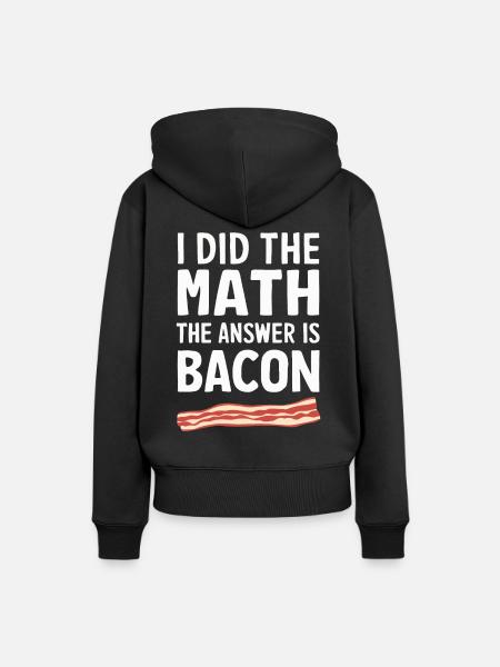 Bacon Frühstück Speck - Frauen Premium Bio Hoodie - Schwarz