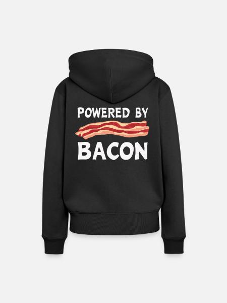 Bacon Frühstück Speck - Frauen Premium Bio Hoodie - Schwarz