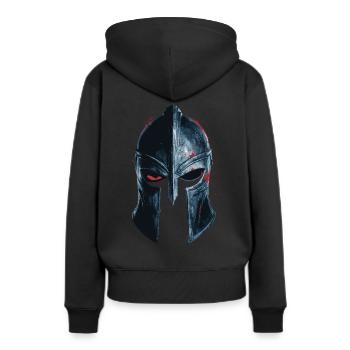 Kreuzritter Tempelritter Mittelalter - Frauen Premium Bio Hoodie - Schwarz - Hinten - Julia (174cm)
