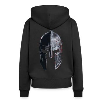 Kreuzritter Tempelritter Mittelalter - Frauen Premium Bio Hoodie - Schwarz - Hinten - Julia (174cm)