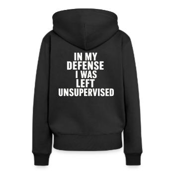 Profession de superviseur - Sweat à capuche Premium bio Femme - noir - Dos - Julia (174cm)