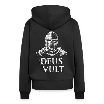 Chevaliers croisés Templiers Moyen Âge - Sweat à capuche Premium bio Femme - noir - Dos - Julia (174cm)