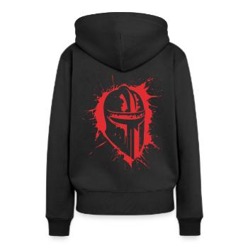 Kreuzritter Tempelritter Mittelalter - Frauen Premium Bio Hoodie - Schwarz - Hinten - Julia (174cm)