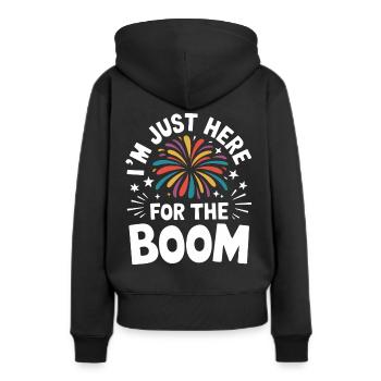 Pyrotechniker Feuerwerk Pyrotechnik - Frauen Premium Bio Hoodie - Schwarz - Hinten - Julia (174cm)