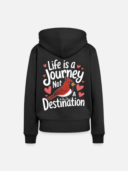 Kardinal Rotkardinal Vogel Roter Kardinal - Frauen Premium Bio Hoodie - Schwarz