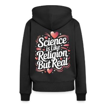 Atheismus Atheist Anti-Religion Agnostiker - Frauen Premium Bio Hoodie - Schwarz - Hinten - Julia (174cm)