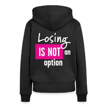 Krebs Kampf - Frauen Premium Bio Hoodie - Schwarz - Hinten - Julia (174cm)