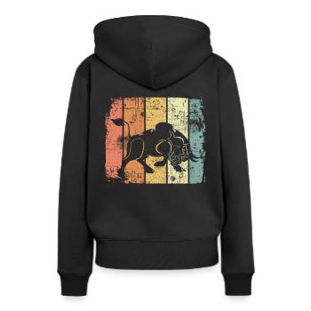 Bulles - Sweat à capuche Premium bio Femme - noir - Dos - Julia (174cm)