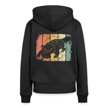 Becs d’Australie - Sweat à capuche Premium bio Femme - noir - Dos - Julia (174cm)
