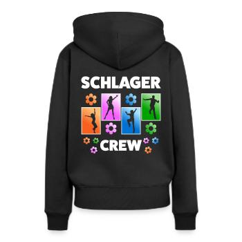 Schlager Gruppen - Frauen Premium Bio Hoodie - Schwarz - Hinten - Julia (174cm)