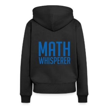 Math nerd - Sweat à capuche Premium bio Femme - noir - Dos - Julia (174cm)