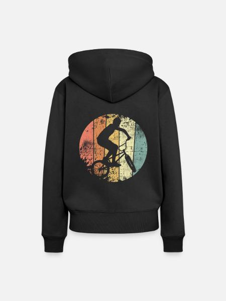 BMX retro - Frauen Premium Bio Hoodie - Schwarz