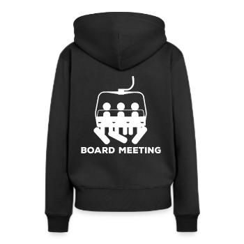 Snowboard Meeting - Frauen Premium Bio Hoodie - Schwarz - Hinten - Julia (174cm)