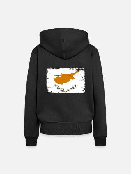 Zypern - Frauen Premium Bio Hoodie - Schwarz